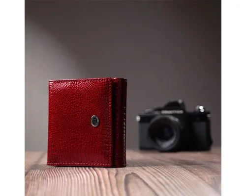 Гаманець ST Leather З натуральної шкіри Червоний (22687)