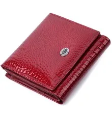 Гаманець ST Leather З натуральної шкіри Червоний (22687)