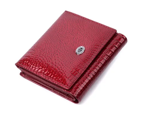 Гаманець ST Leather З натуральної шкіри Червоний (22687)