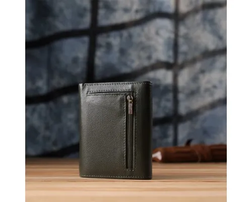 Гаманець ST Leather З натуральної шкіри Зелений (23075)