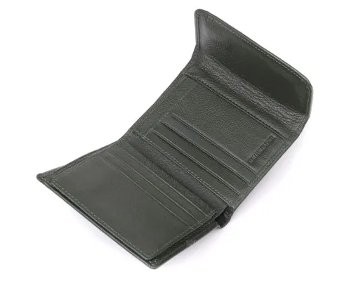 Гаманець ST Leather З натуральної шкіри Зелений (23075)