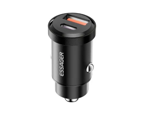 Зарядний пристрій Essager 1xUSB + 1xUSB-C 45W black (ECCAC45-TL01-Z)
