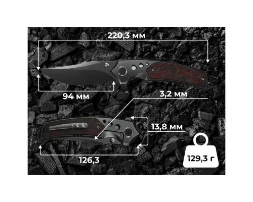 Ніж Weknife Skynix Red Carbon (WE24087-4)