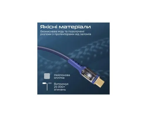 Дата кабель USB-C to USB-C 1.2m Promate (lucidline-cc120.navy)