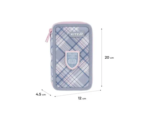 Пенал Kite 623 College Line Girl, 2 відділення (K25-623-1)