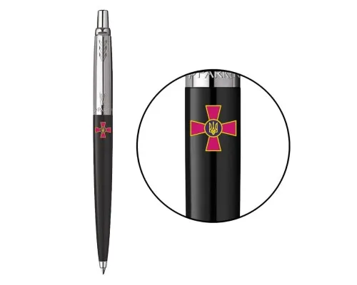 Ручка кулькова Parker JOTTER 17 Originals ARMY Black CT BP Емблема ЗСУ + блокнот Parker + подар.упаковка (15632b24_W0010u)