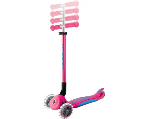 Самокат Globber Elite Lights Рожевий до 50 кг 3-9 років (439-610-3)