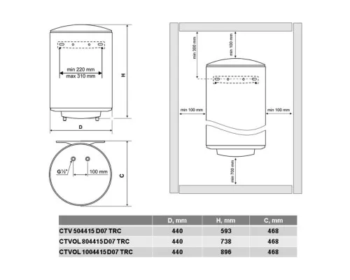 Бойлер Tesy CTVOL 1004415 D07 TRC (306712)
