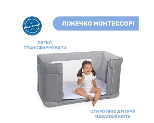 Ліжечко Chicco Next2Me Forever 3 в 1 Сіре (79650.61)