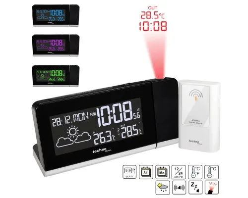 Настільний годинник Technoline WT539 проекційний Black (DAS301813)