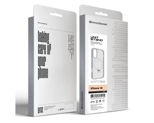 Чохол до мобільного телефона Armorstandart Unit Stand Apple iPhone 16 Grey (ARM78728)