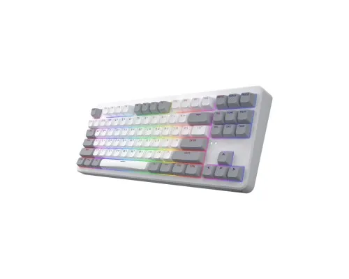 Клавіатура Hator Rockfall 3 Mecha TKL QMK/VIA Orange Wireless White (HTK851UA)