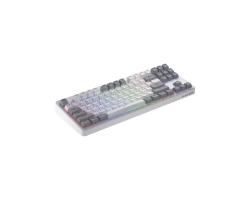 Клавіатура Hator Rockfall 3 Mecha TKL QMK/VIA Orange Wireless White (HTK851UA)