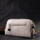 Сумка Vintage На два відділення з натуральної шкіри Біла (22357)