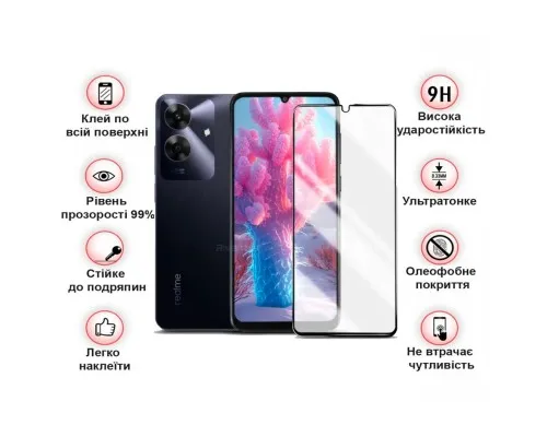 Скло захисне BeCover Realme Note 60 Black (713033)