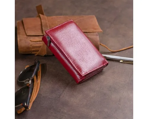 Портмоне ST Leather Зі шкіри Бордове (19333)