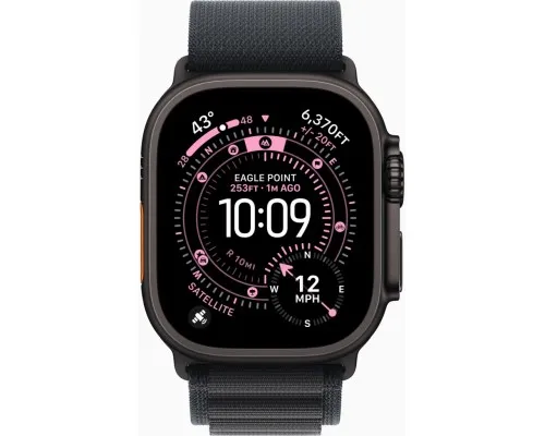 Смарт-годинник Apple Watch Ultra 3 GPS + Cellular 49mm Black Titanium Case with Black Alpine Loop - Small (MF0Q4QP/A)