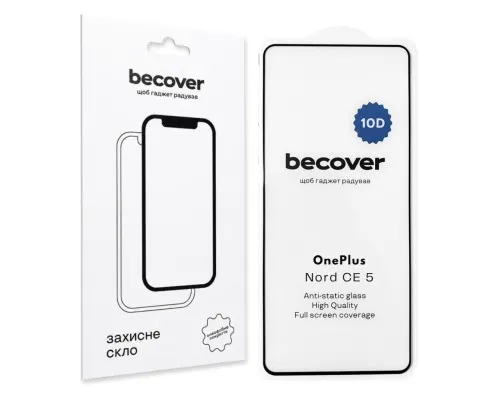 Скло захисне BeCover 10D OnePlus Nord CE 5 Black (715935)