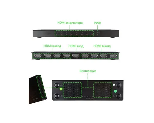 Розгалужувач PowerPlant HDMI 1x8 V1.4 (CA911516)