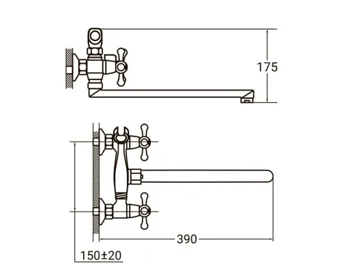 Змішувач AQUATICA PM-2C257C