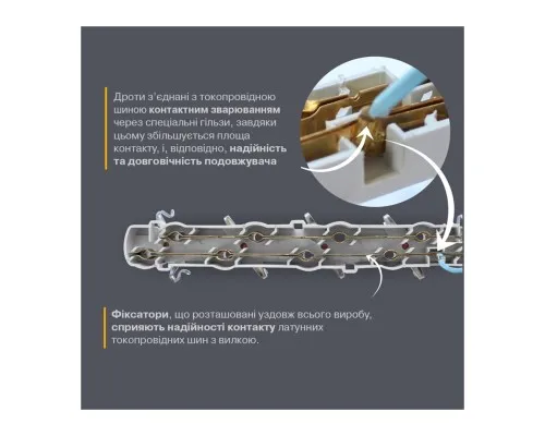 Мережевий подовжувач Electrum C-ES-1817 5.0m 5 роз, white (C-ES-1817)