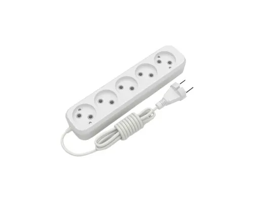 Мережевий подовжувач Electrum C-ES-1817 5.0m 5 роз, white (C-ES-1817)