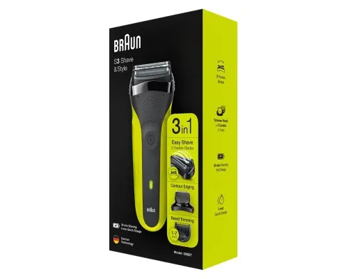 Електробритва Braun Series 3 300BT 5408 black/green