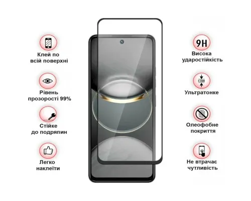 Скло захисне BeCover Tecno Spark 30 Pro (KL7) Black (713080)
