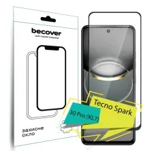 Скло захисне BeCover Tecno Spark 30 Pro (KL7) Black (713080)