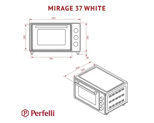 Електропіч Perfelli MIRAGE 37 WHITE