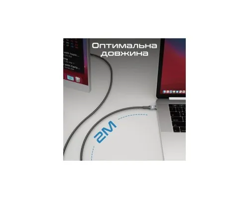 Дата кабель USB-C to USB-C 2.0m Promate (lucidline-cc200.black)