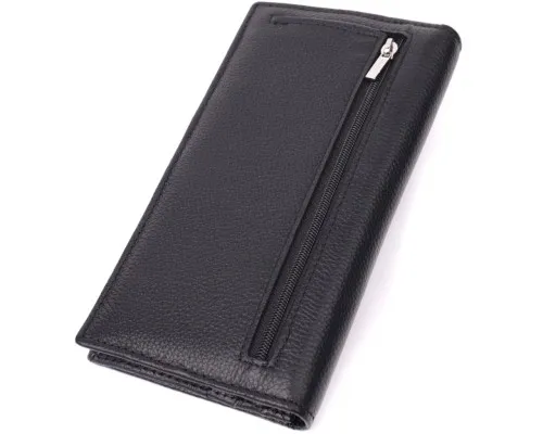 Гаманець ST Leather З натуральної шкіри Чорний (22538)