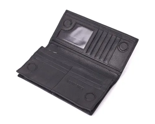 Гаманець ST Leather З натуральної шкіри Чорний (22538)