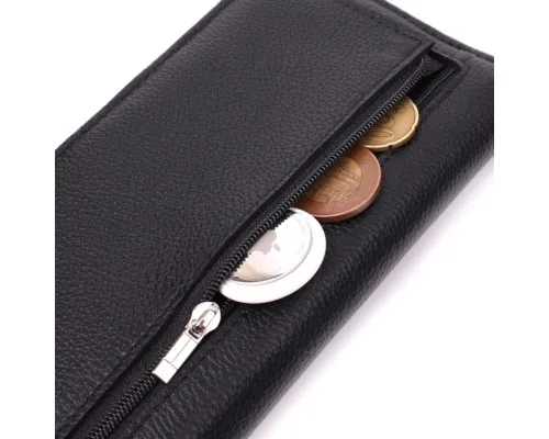 Гаманець ST Leather З натуральної шкіри Чорний (22538)