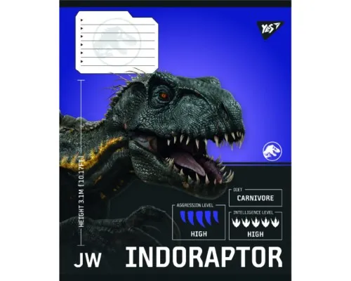 Зошит Yes JURASSIC WORLD Strength and Power А5 12 аркушів клітинка (767663)