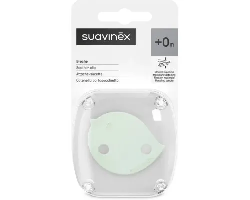 Кліпса для пустушок Suavinex Birdies, м''ятна (309129)