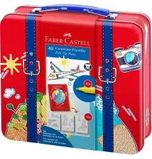 Фломастери Faber-Castell в металевій валізці Connector Скрепляй разом 40 кольорів (31347)