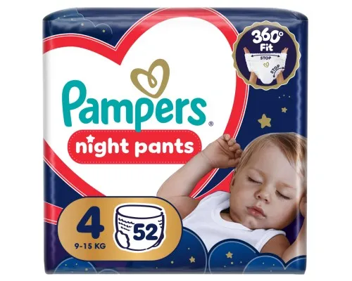 Підгузки Pampers Night Pants Розмір 4 (9-15 кг) 52 шт (8006530320665)