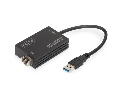 Перехідник USB 3.0 AM to SFP Ethernet 1000Mbps black Digitus (DN-3026)