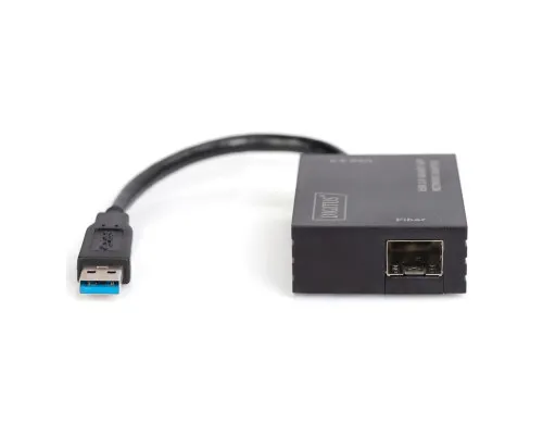 Перехідник USB 3.0 AM to SFP Ethernet 1000Mbps black Digitus (DN-3026)
