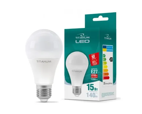 Лампочка TITANUM A65 15W E27 4100K 220V (TLA6515274)