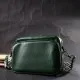 Сумка Vintage Крос-боді з натуральної шкіри Зелена (22296)