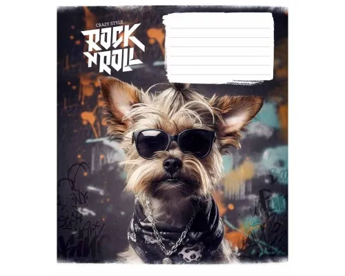 Зошит Школярик Rock star 12 аркушів коса лінія (012-3277L)