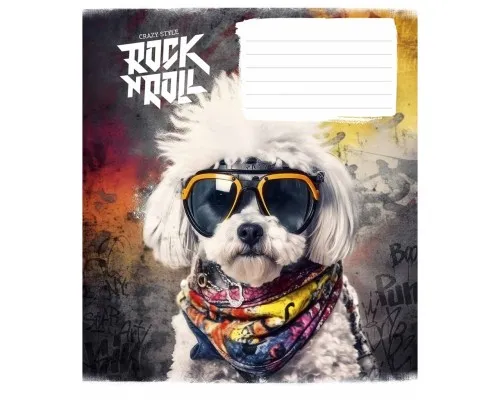 Зошит Школярик Rock star 12 аркушів коса лінія (012-3277L)