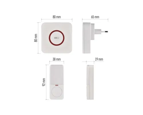 Дверний дзвінок EMOS бездротовий EMOS P5735WS WiFi (P5735WS)