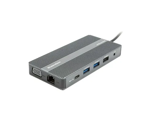 Концентратор Blueendless USB-C to 2xHDMI + VGA + LAN + 3xUSB 2.0 + SD/TF + USB-C PD100W + Aux (CA913886)