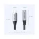Перехідник Lightning to 3.5mm 0.1m cotton braided aluminum gray Vention (BMBHA)