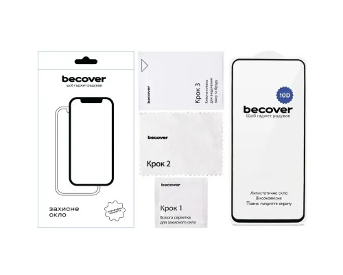 Скло захисне BeCover 10D Tecno Spark 40 4G (KM5) Black (714923)