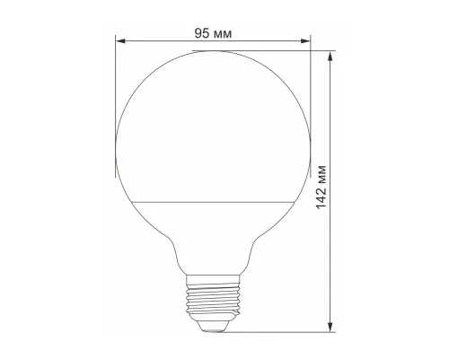 Лампочка Videx G95e 15W E27 4100K (VL-G95e-15274)