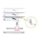 Парта Mealux Edmonton Multicolor Pink Lite (BD-610 W/MC + PN Lite)